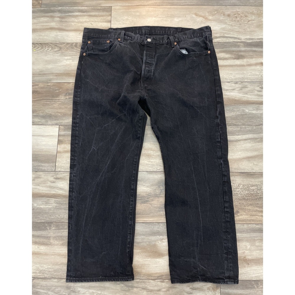 Levi's 501 Jeans Mens 44x29 Denim Button Fly Straight Leg Faded Cowboy Workwear